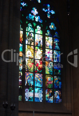 Alphonse Mucha's stained glass window