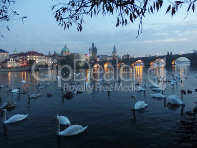 Prague in dusk