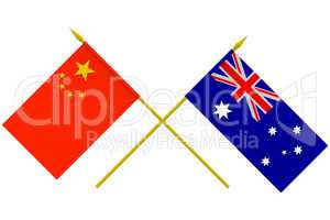 Flags, Australia and China