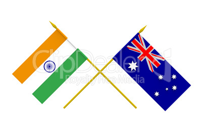 Flags, Australia and India