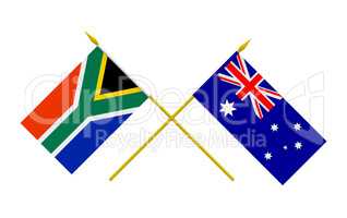 Flags, Australia and South Africa