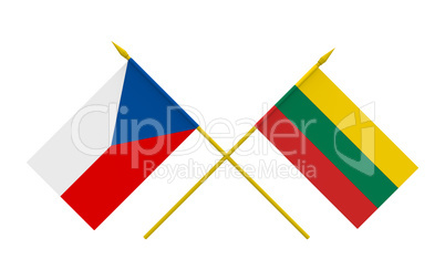 Flags, Czech and Lithuania