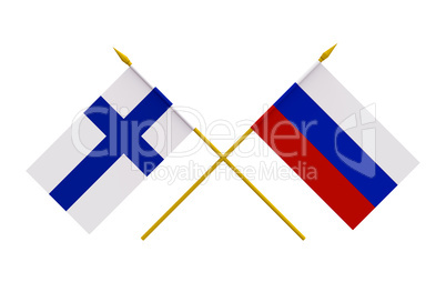 Flags, Finland and Russia