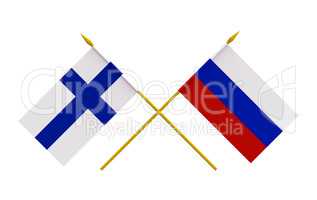 Flags, Finland and Russia