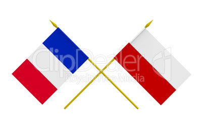 Flags, France and Poland