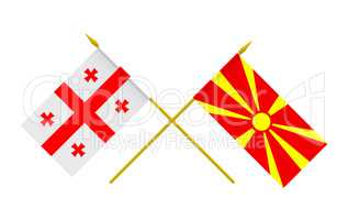 Flags, Georgia and Macedonia