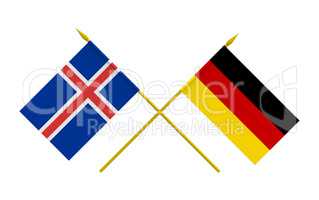 Flags, Germany and Iceland