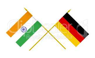 Flags, Germany and India