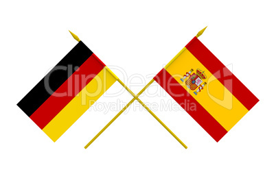 Flags, Germany and Spain