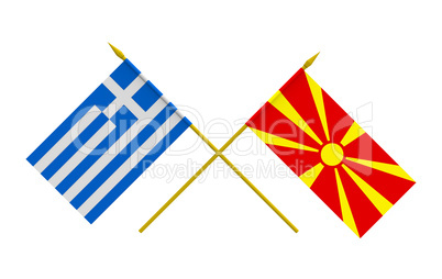 Flags, Greece and Macedonia