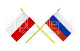 Flags, Poland and Russia