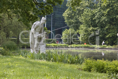 Sculpture of an angler