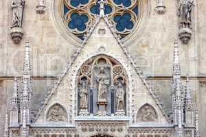 Detail of the Cathedral in Zagreb, Croatia