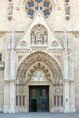 Detail of the Cathedral in Zagreb, Croatia