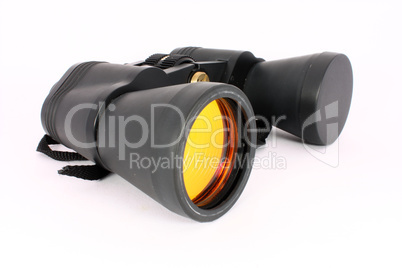 Binoculars on white background