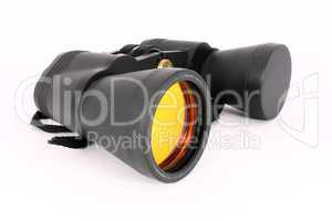 Binoculars on white background