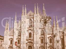 Retro looking Milan Cathedral