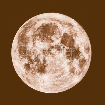 Retro looking Full moon