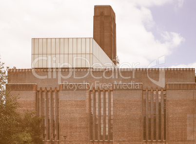 Retro looking Tate Modern in London