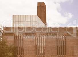 Retro looking Tate Modern in London