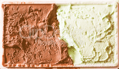 Retro looking Chocolate and mint icecream