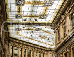 Decorated glass ceiling