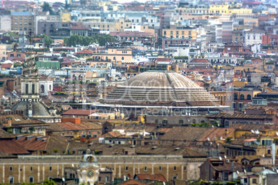 Roofs of Rome and the Pantheon's dome