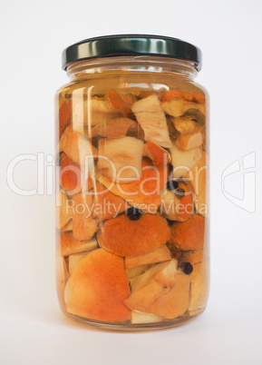 Porcini mushroom jar