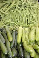 Zucchini und Bohnen