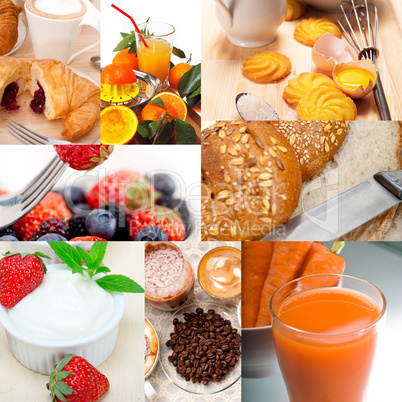 ealthy vegetarian breakfast collage