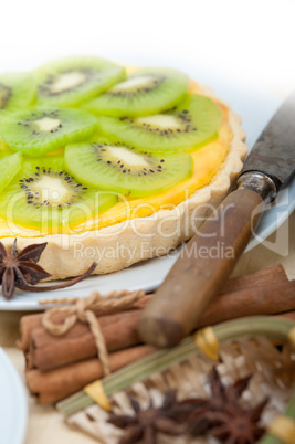 kiwi  pie tart and spices