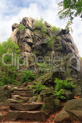 Stairs in mountains