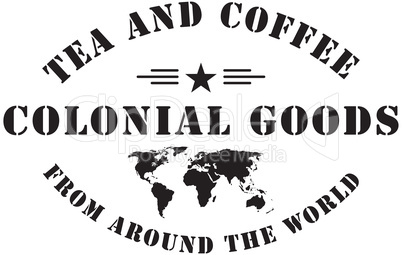 Colonial goods stamp stigma