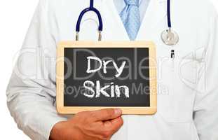 Dry Skin - Doctor with chalkboard