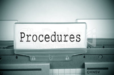 Procedures Register Folder Index