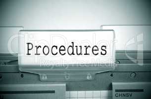 Procedures Register Folder Index