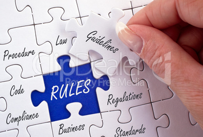 Rules Business Concept