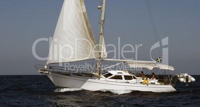 sailing yacht in the Mediterranean Sea