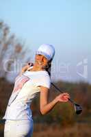 beautiful girl golfer