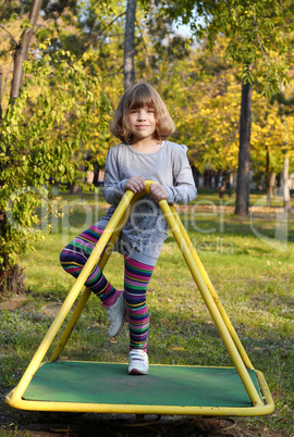 beautiful little girl on playground