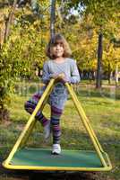 beautiful little girl on playground