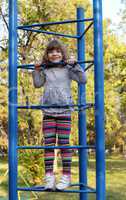 little girl fun on playground