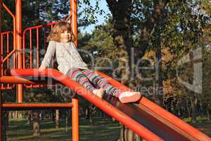 little girl on playground