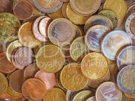 Euro coins background