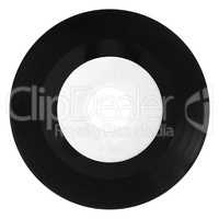 Vinyl record isolated with white label