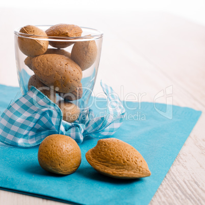 Almonds in a glass