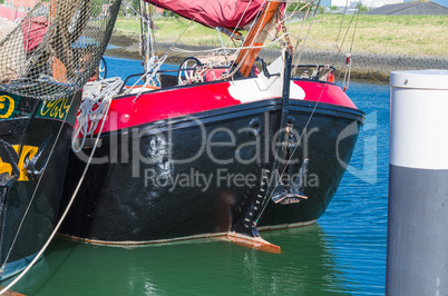 Deck von einem Holz Segelschiff