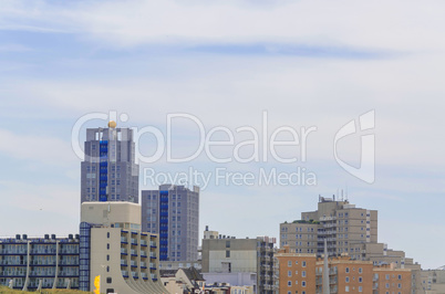 Skyline von Scheveningen, Den Haag, Niederlande.