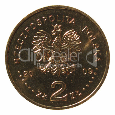 Polish 2 zloti coin
