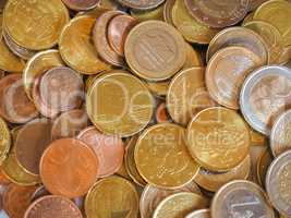 Euro coins background